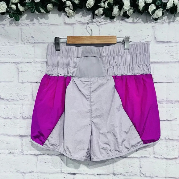 Free People Movement The Way Home Colorblock Purple Shorts Size Large Sports - Picture 2 of 10